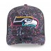Бейсболка Seattle Seahawks New Era Black 2025 NFL Crucial Catch A-Frame 9FIFTY Snapback