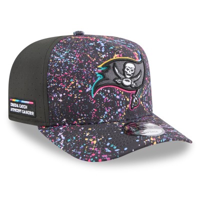 Бейсболка Tampa Bay Buccaneers New Era Black 2025 NFL Crucial Catch A-Frame 9FIFTY Snapback