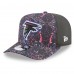 Бейсболка Atlanta Falcons New Era Black 2025 NFL Crucial Catch A-Frame 9FIFTY Snapback
