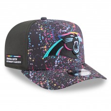 Бейсболка Carolina Panthers New Era Black 2025 NFL Crucial Catch A-Frame 9FIFTY Snapback