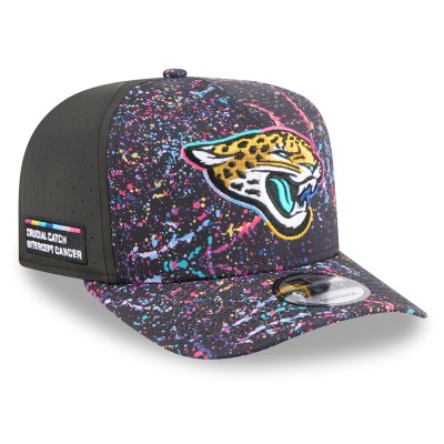 Бейсболка Jacksonville Jaguars New Era Black 2025 NFL Crucial Catch A-Frame 9FIFTY Snapback