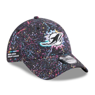 Бейсболка Miami Dolphins New Era Black 2025 NFL Crucial Catch 39THIRTY