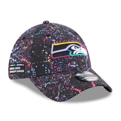 Бейсболка Seattle Seahawks New Era Black 2025 NFL Crucial Catch 39THIRTY