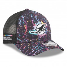 Бейсболка Miami Dolphins New Era Black 2025 NFL Crucial Catch 9FORTY