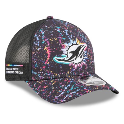 Бейсболка Miami Dolphins New Era Black 2025 NFL Crucial Catch 9FORTY