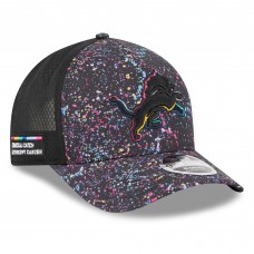 Бейсболка Detroit Lions New Era Black 2025 NFL Crucial Catch 9FORTY