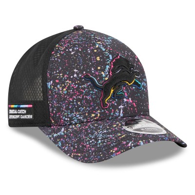 Бейсболка Detroit Lions New Era Black 2025 NFL Crucial Catch 9FORTY