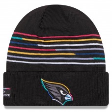 Arizona Cardinals New Era Black 2025 NFL Crucial Catch Cuffed Knit Hat