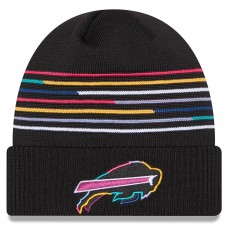 Buffalo Bills New Era Black 2025 NFL Crucial Catch Cuffed Knit Hat