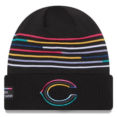 Chicago Bears New Era Black 2025 NFL Crucial Catch Cuffed Knit Hat