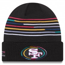 San Francisco 49ers New Era Black 2025 NFL Crucial Catch Cuffed Knit Hat