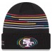 San Francisco 49ers New Era Black 2025 NFL Crucial Catch Cuffed Knit Hat San Francisco 49ers New Era Black 2025 NFL Crucial Catch Cuffed Knit Hat