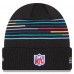 Philadelphia Eagles New Era Black 2025 NFL Crucial Catch Cuffed Knit Hat