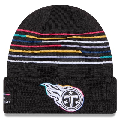 Tennessee Titans New Era Black 2025 NFL Crucial Catch Cuffed Knit Hat