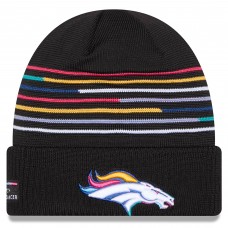Denver Broncos New Era Black 2025 NFL Crucial Catch Cuffed Knit Hat
