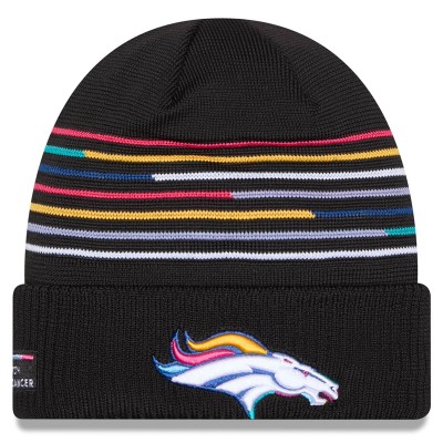 Denver Broncos New Era Black 2025 NFL Crucial Catch Cuffed Knit Hat