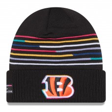 Cincinnati Bengals New Era Black 2025 NFL Crucial Catch Cuffed Knit Hat