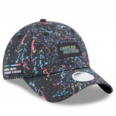 Бейсболка женская Carolina Panthers New Era Black 2025 NFL Crucial Catch Pony Tail