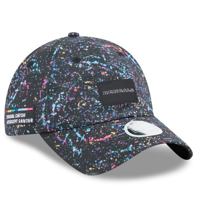 Бейсболка женская Cincinnati Bengals New Era Black 2025 NFL Crucial Catch Pony Tail