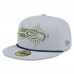 Бейсболка Seattle Seahawks New Era Wolf Gray 2025 Rivalries Collection Sideline Rope 59FIFTY