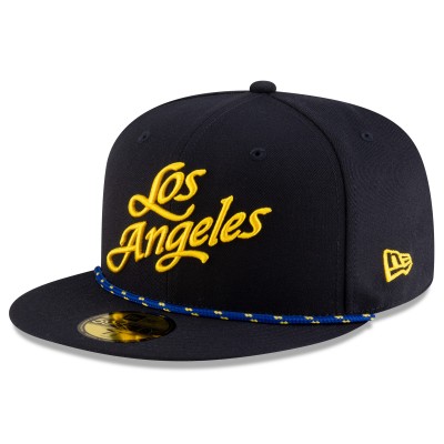 Бейсболка Los Angeles Rams New Era Midnight Blue 2025 Rivalries Collection Sideline Rope 59FIFTY