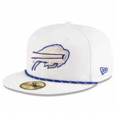 Бейсболка Buffalo Bills New Era White 2025 Rivalries Collection Sideline Rope 59FIFTY