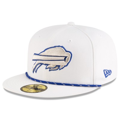 Бейсболка Buffalo Bills New Era White 2025 Rivalries Collection Sideline Rope 59FIFTY