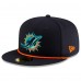 Бейсболка Miami Dolphins New Era Pitch Blue 2025 Rivalries Collection Sideline Rope 59FIFTY