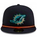 Бейсболка Miami Dolphins New Era Pitch Blue 2025 Rivalries Collection Sideline Rope 59FIFTY