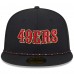 Бейсболка San Francisco 49ers New Era Black 2025 Rivalries Collection Sideline Rope 59FIFTY