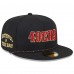 Бейсболка San Francisco 49ers New Era Black 2025 Rivalries Collection Sideline Rope 59FIFTY