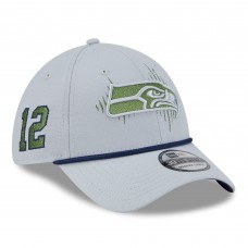 Бейсболка Seattle Seahawks New Era Wolf Gray 2025 Rivalries Collection Sideline 39THIRTY