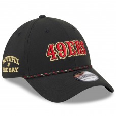 Бейсболка San Francisco 49ers New Era Black 2025 Rivalries Collection Sideline 39THIRTY