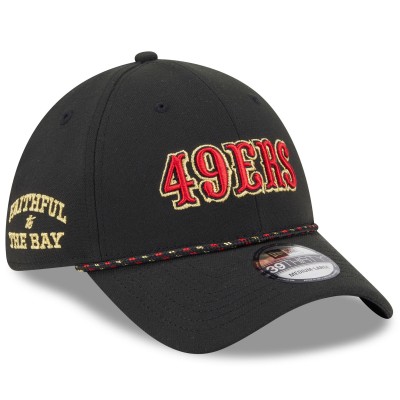 Бейсболка San Francisco 49ers New Era Black 2025 Rivalries Collection Sideline 39THIRTY
