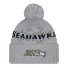 Шапка с помпоном Seattle Seahawks New Era Wolf Gray 2025 Rivalries Collection Sideline