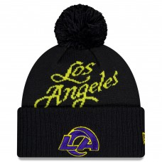 Шапка с помпоном Los Angeles Rams New Era Midnight Blue 2025 Rivalries Collection Sideline