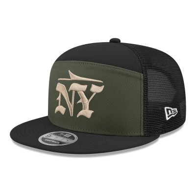 Бейсболка New York Jets New Era Gotham Green 2025 Rivalries Collection Team Split Panel 9FIFTY Snapback