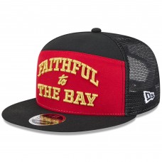 Бейсболка San Francisco 49ers New Era Scarlet/Black 2025 Rivalries Collection Team Split Panel 9FIFTY Snapback