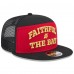 Бейсболка San Francisco 49ers New Era Scarlet/Black 2025 Rivalries Collection Team Split Panel 9FIFTY Snapback