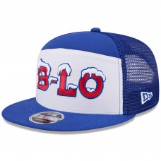 Бейсболка Buffalo Bills New Era White/Royal 2025 Rivalries Collection Team Split Panel 9FIFTY Snapback