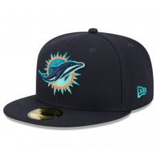 Бейсболка Miami Dolphins New Era Pitch Blue 2025 Rivalries Collection Fan Pack 59FIFTY