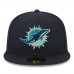 Бейсболка Miami Dolphins New Era Pitch Blue 2025 Rivalries Collection Fan Pack 59FIFTY