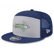 Бейсболка Seattle Seahawks New Era Wolf Gray 2025 Rivalries Collection Team Split Panel 9FIFTY Snapback