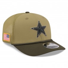 Бейсболка Dallas Cowboys New Era Green 2025 Salute to Service 9SEVENTY