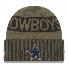 Dallas Cowboys New Era Dark Green 2025 Salute to Service Cuffed Knit Hat