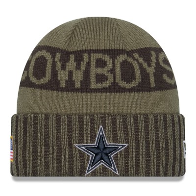 Dallas Cowboys New Era Dark Green 2025 Salute to Service Cuffed Knit Hat