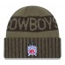 Dallas Cowboys New Era Dark Green 2025 Salute to Service Cuffed Knit Hat