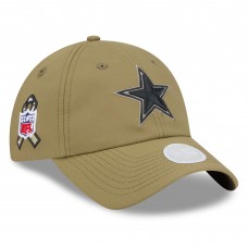 Бейсболка женская Dallas Cowboys New Era Green 2025 Salute to Service Pony Tail