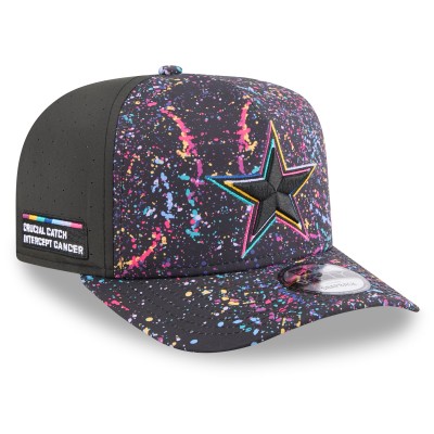 Бейсболка Dallas Cowboys New Era Black 2025 NFL Crucial Catch A-Frame 9FIFTY Snapback
