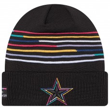Dallas Cowboys New Era Black 2025 NFL Crucial Catch Cuffed Knit Hat